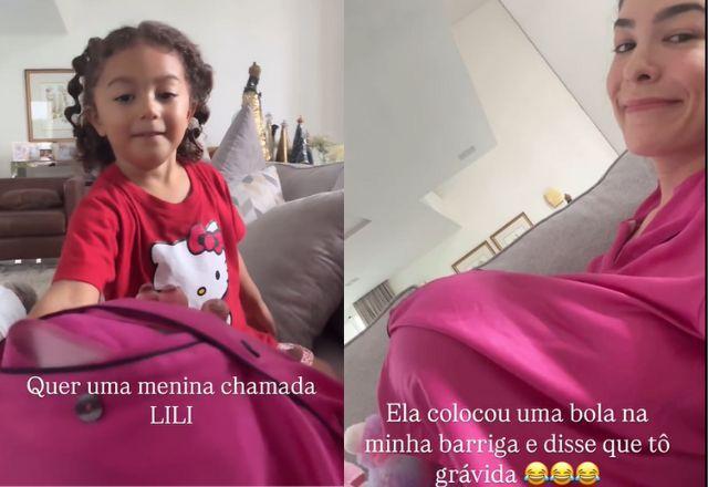 Liz surpreende Lore Improta com pedido inesperado de irmãzinha