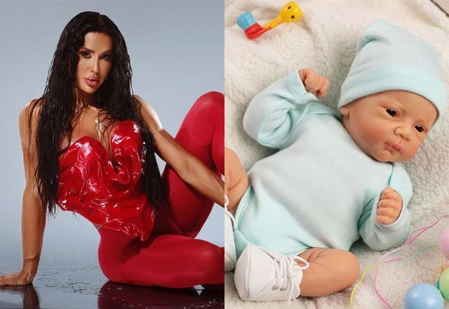 Gracyanne Barbosa adota bebê reborn, escolhe nome e divide opiniões na web
