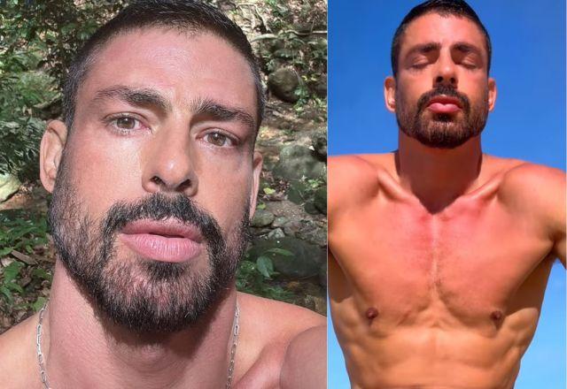 Cauã Reymond rouba a cena com técnica abdominal e Gracyanne Barbosa reage