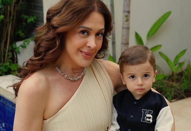 Claudia Raia encanta ao mostrar momento fofo do filho em Nova York