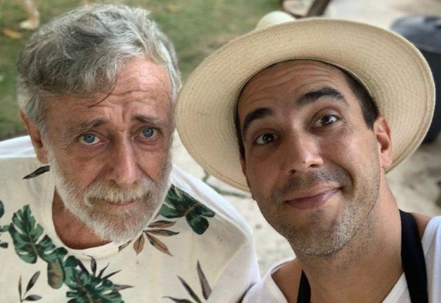 André Marques com o pai dele
