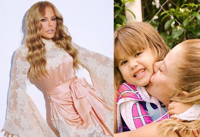 Poliana Rocha se encanta com festa de Maria Alice